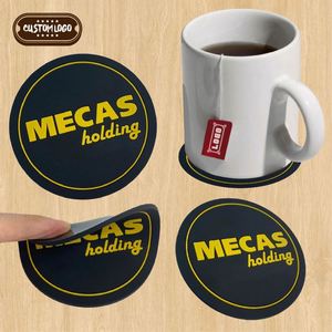 Posavasos de goma suave Posavasos de papel personalizados para bebidas Posavasos de silicona a granel - Product Image 1