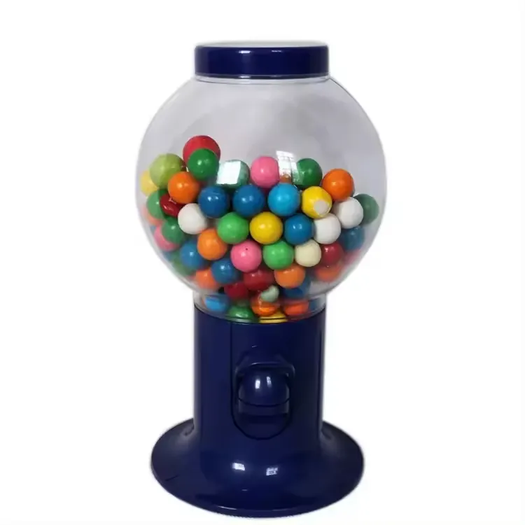 Brinquedo de plástico transparente para crianças, mini máquina de doces de chicletes/geléia/doces de chocolate de qualidade alimentar