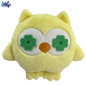 Ours en peluche de style nordique vert menthe mince, super doux, coussin décoratif, peluche, jouet en peluche avec des <span class=keywords><strong>yeux</strong></span> de fleurs violettes - Product Image 3