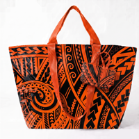 Sacs tissés en PP recyclables personnalisés avec des motifs de style Hawaï et Polynésie française