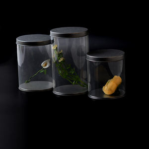 Custom Transparent Clear Plastic Window PVC <strong>PET</strong> Flower Box with Metal Tin Lid - Product Image 2