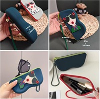 Estuche de Silicona para Gafas, Estuche de Maquillaje Impermeable, Bolsa de Almacenamiento Suave para Lentes con Cierre, Porta Gafas de Sol de Viaje con Logotipo Personalizado