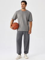 Aoyema-T-shirt de sport en coton polyester pour homme, haut de fitness ample et respirant, course à pied, entraînement, vêtements de sport décontractés à manches courtes