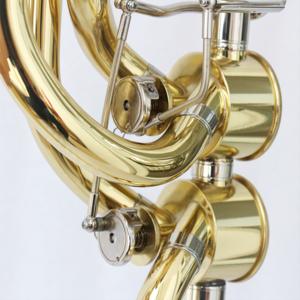 Trombone contrebasse OEM avec cloche en cuivre doré laqué Corps en laiton Bb/F/D/Ab Glissière en cupronickel et valve Hagmann Contrebasse - Product Image 3