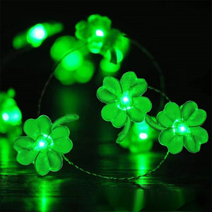 Casa Jardín Decoración Interior Led Verde Trébol <span class=keywords><strong>de</strong></span> cuatro hojas Guirnalda Hada Cadena Luz Adorno <span class=keywords><strong>de</strong></span> <span class=keywords><strong>Navidad</strong></span> Noel - Product Image 1