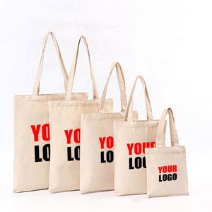 Sac fourre-tout en toile de coton personnalisé, écologique, réutilisable, durable, avec logo sur mesure, faible MOQ, vente en gros - Product Image 1