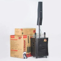 Columna de Sonido Inalámbrica OEM al por Mayor TTD-1510 para Exteriores, Altavoz Line Array de 15 Pulgadas con Batería Recargable de 80+20W de Alta Potencia
