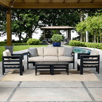 Günstige Preise Modernes Outdoor-Sofa-Set mit Aluminiumrahmen Wetterfest für Garten, Terrasse, Hotel & Innenhof