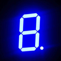 Le grand segment bleu de la couleur 7 de chiffre simple de 6 pouces a mené le module Houkem-60011-A/BB d'affichage