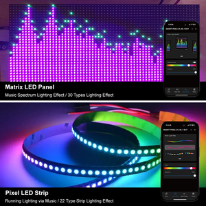 X7สีสันสดใส aipin rgbic แอลอีดีเพลงการควบคุมสเปกตรัมซิกบีไวไฟบลูทูธ2812B ซังข้าวโพด RGB พิกเซลแอดเดรสแผงควบคุม SPI - Product Image 6