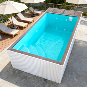 Piscine hors sol de luxe en fibre de verre pour enfants, petit spa de plongeon extérieur en fibre de verre - Product Image 3