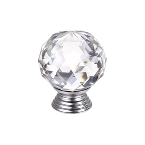 Modern Style Crystal <strong>Cabinet</strong> Handles Zinc Ball <strong>Knobs</strong> Crystal Clear <strong>Diamond</strong> <strong>Cabinet</strong> Drawer Jewellery <strong>Knobs</strong> Door Handles - Product Image 1