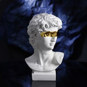 Ornements décoratifs en résine créative <span class=keywords><strong>nordique</strong></span> <span class=keywords><strong>mythologie</strong></span> <span class=keywords><strong>grecque</strong></span> bandeau David Sculpture en plâtre maison galvanoplastie décorative - Product Image 3