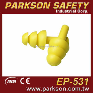 Tapones para los Oídos de Espuma de Poliuretano de Triple Capa Amarillos PARKSON EP-531 de Alta Calidad, Reducción de Ruido, Protección Auditiva, Reutilizables, de Inserción - Product Image 3