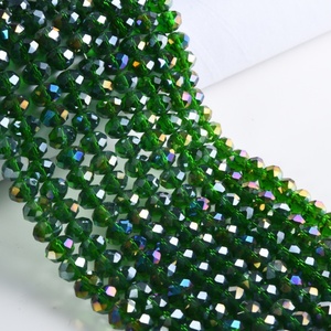 Perles OLeeya facettées scintillantes en vrac, perles rondelles bicones en verre cristal AB avec trou pour la fabrication de bijoux et colliers DIY - Product Image 4
