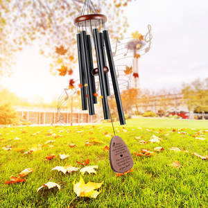Carillons éoliens en aluminium faits à la main, imperméables, pour les zones de cérémonie et les banquets de mariage - Laissez le vent apporter le bonheur - Product Image 1