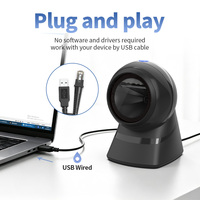 Lecteur de codes-barres 2D de bureau Xincode GT-9120 à balayage automatique COMS USB PDF417 Lecteur de codes QR Système de point de vente POS