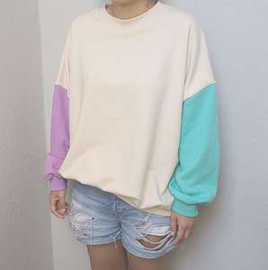 Sudadera de Manga Larga con Bloques de Color para Bebés, Estilo Simple, Cuello Redondo, para Niños Pequeños - Product Image 3