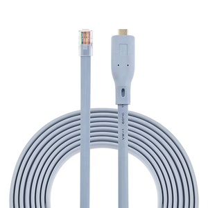 Cable <span class=keywords><strong>USB</strong></span> tipo <span class=keywords><strong>C</strong></span> a RJ45 para interruptor de enrutador, Cable de consola con conector de enchufar y listo, 6 pies - Product Image 1