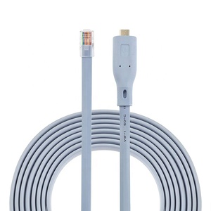 תקע ולשחק 6FT USB סוג C כדי RJ45 סידורי מתאם קונסולת סיסקו נתב מתג