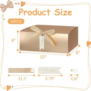 Free Sample Custom Design Luxury Cardboard <b>Gift</b> Packaging Box With Exquisite Bow and Congratulations <b>Card</b> - Product Image 2