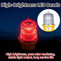 Feux d'aviation clignotants GPS permanents à faible intensité, étanches IP65, 5W/10W LED, en aluminium moulé sous pression, non-réfléchissants, à montage sur bride