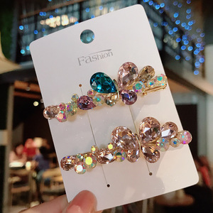 <span class=keywords><strong>Barrettes</strong></span> en cristal de style coréen pour filles, épingle à cheveux pour l'arrière de la tête, pince à cheveux papillon en strass de luxe - Product Image 2
