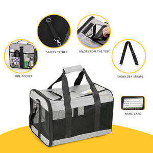 حامل الحيوانات الأليفة في الهواء الطلق منظم صغير حر قابل للطي لين الجانب تنفس شبكة حقيبة حمل حقيبة ظهر الحمل الحيوانات الأليفة حقيبة السفر - Product Image 2