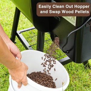 <span class=keywords><strong>Barbecue</strong></span> à granulés portable à roulettes, facile à déplacer, grand rangement, pour l'extérieur, le camping, le patio - Product Image 6