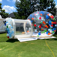 Grande tente de fête gonflable commerciale d'extérieur en PVC transparent, dôme igloo, maison à bulles pour enfants