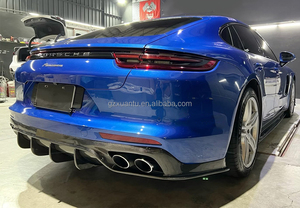 Diffuseur arrière en Fiber de carbone véritable de haute qualité pour Porsche <span class=keywords><strong>Panamera</strong></span> 971 Kit de carrosserie aileron de lèvre de pare-chocs arrière en carbone 2017 18 19 20 22 - Product Image 5