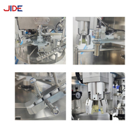 Machine de remplissage et de bouchage automatique mini pour sachets plastiques, liquides, haute précision, économie d'énergie, contrôlée par PLC, applications alimentaires et de boissons