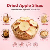 Tranches de pomme séchées pour garniture de cocktail, chips de pomme déshydratées pour infusion de thé, boissons froides, bar, collation saine, vente en gros