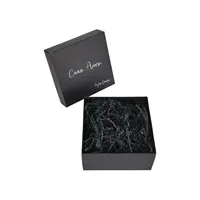 Boîte cadeau rigide carrée noire vide, conçue pour maman, avec finition brillante/mate, idéale pour l'emballage de bougies