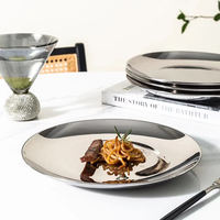 OEM Klantlogo Porseleinen 10,5 Inch Rosegouden Keramische Bruiloft Charger Plate Dessert Fruit Serveerschaal Cadeaubox
