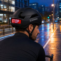 Casque de vélo intelligent MOON avec écran personnalisable, casque de vélo unisexe adulte PC+EPS, taille unique