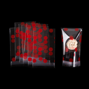 Nhà cung cấp Trung Quốc Top Rank minh bạch OPP Bopp Bao bì với <span class=keywords><strong>Red</strong></span> dots Stretch gói đóng gói tấm nhựa CuộN films - Product Image 5