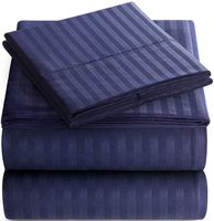 Draps de lit d'hôtel de qualité personnalisée, rayures blanches, drap plat, drap housse avec taie d'oreiller