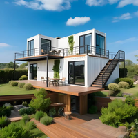 Villa conteneur de luxe entièrement personnalisée, en kit, avec panneaux sandwich, pour usage résidentiel, bureau, atelier ou hôtel