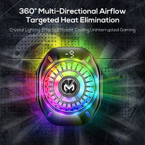 Refroidisseur de téléphone portable MEMO CX10 AI Modes Gaming Cooler Rapid Icing AI à température constante avec éclairage LED RGB multi-style - Product Image 2