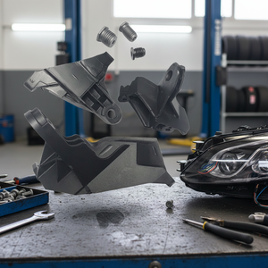 ชุดซ่อมไฟหน้า3ชิ้นด้านขวาสำหรับ Mercedes Benz E-Class อุปกรณ์ซ่อมไฟหน้ารถ A2118201314 - Product Image 3