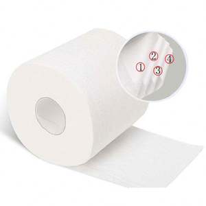 Papier toilette de haute qualité, petite taille, échantillon gratuit, 5 plis/180g, rouleaux en vrac, blanc, doux, en pâte de bois vierge, pour la maison, l'hôtel - Product Image 6