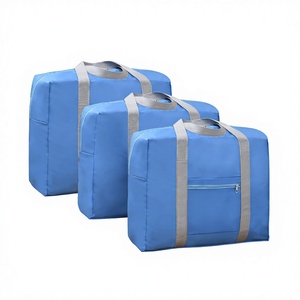 2025 Colors Geometric Pattern Lightweight Polyester Large Capacity Fashion Portable <b>Storage</b> Duffel Luggage Bag with Zipper - Product Image 2