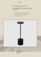 Langlebige Minimalistische Tragbare Kabellose Metall-Tischlampe Wiederaufladbare Schreibtischleuchte für Hotel Restaurant Esstisch Moderne Ambiente-Beleuchtung