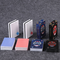 Cartes à Jouer en PVC Imperméables en Gros, en Stock, 57 x 87 mm, Fond Rouge et Bleu, pour Jeux d'Extérieur, Publicité, Poker à Petite Police