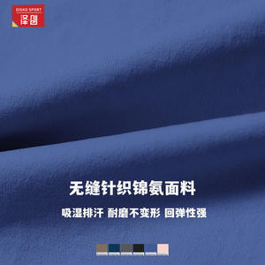 Leggings de yoga taille haute DCK7725, tricotés sans couture en nylon et élasthanne, extensibles dans les quatre sens, pour l'exercice, le yoga et la remise en forme, bleu - Product Image 5