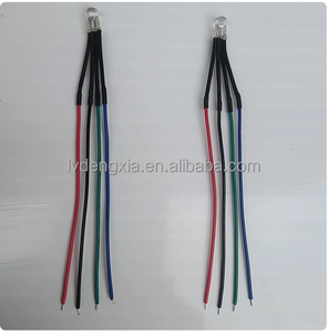 <span class=keywords><strong>Diode</strong></span> LED RGB 5 mm 12 V pré-câblée, ampoule ronde pré-câblée avec câble 4 broches de 20 cm, lampe indicatrice pour projets DIY - Product Image 4