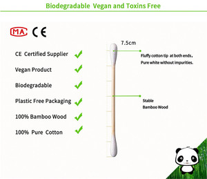 Boîte en papier OEM de bonne qualité bâton de bambou cotons-tiges écologique 100 pièces <span class=keywords><strong>coton</strong></span>-<span class=keywords><strong>tige</strong></span> cosmétique nettoyage cotons-tiges 5000 boîtes - Product Image 6
