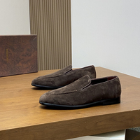 Mocassins pour hommes en cuir de vache véritable, chaussures plates habillées, style italien, décontracté chic, bureau, style italien, luxe original