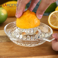 Citrus Juicer Ruimer Met Handvat En Schenktuit, Zwaargewicht Glas Hand Citruspers Machine